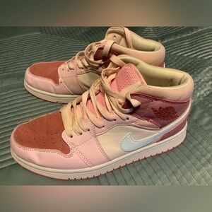 Nike Air Jordan Digital Pink Mid Sneakers